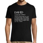 T - shirt homme - david - col rond - noir - manches courtes - coupe regular