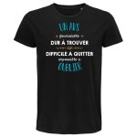 T - shirt homme - formidable avs - 3xl - noir - manches courtes - col capuche - 100% coton bio