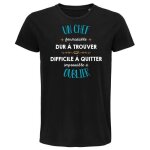 T - shirt homme - formidable chef - noir - 100% coton bio - manches courtes - col capuche