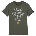 T - shirt homme la french touch - quand yen a marre ya du ricard - coton bio - fabriqu en france