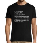T - shirt homme - hugo - dfinition objective - col arrondi - manches courtes - coton noir