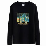 T - shirt homme imprime manches longues en coton casual tee shirt col rond pour printemps et automne ...