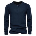 T - shirt homme insfity - manches longues col rond - uni confortable - taille eu - bleu marine T - shirt homme insfity - manches longues col rond - uni confortable - taille eu - bleu marine