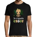 T - shirt - marvel - je sappelle groot - 100% coton - col rond - manches courtes