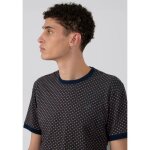 T - shirt homme kaporal neil bleu fleuri 100% coton - manches courtes et col rond