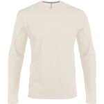 T - shirt homme kariban - col v - manches longues - beige clair - kariban - ajust�e