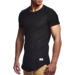 T - shirt homme - leoclotho - col rond - coupe slim - noir