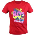T - shirt homme manches courtes - totally 80s ann�es 1980 disco - rouge - patoutatis - 24306