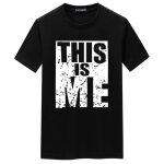 T - shirt homme manches courtes ete col rond casual tee shirt imprim� fashion motif this is me - noir ...