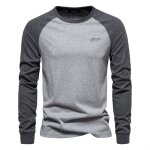 T - shirt homme - fondupin - manches longues - gris - coupe ajuste