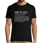 T - shirt homme - michael - personnalis� - col rond - noir - manches courtes