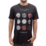 T - shirt homme mister tee - twenty one pilots pattern circles - noir - col rond - manches courtes