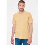 T - shirt homme moutarde - kaporal - coupe regular - col v - manches courtes