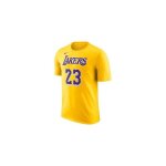 T - shirt homme nike james lakers jaune - coupe regular - manches courtes - col arrondi