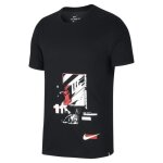 T - shirt homme nike ki m nk dry tee noir - 100% polyester - manches courtes - col arrondi