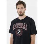T - shirt homme noir kaporal - mod�le robin - manches courtes 100% coton