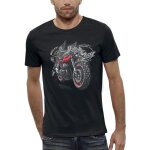 T - shirt homme noir - pixel evolution - moto racer - coupe ajuste - manches courtes - col classique ...