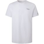T - shirt homme pepe jeans - uni - blanc - manches courtes - m�lange de coton avec une part de stretch ...