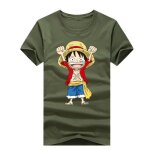 T - shirt homme le roi des pirates - leoclotho - grande taille - dessin anim� - vert
