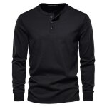 T - shirt homme slim fit col rond en coton noir insfity - automne / hiver