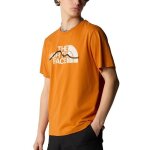T - shirt homme the north face mountain line orange nf0a87ntpco
