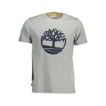 T - shirt homme timberland textile gris - coupe regular - manches courtes - col arrondi