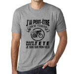 T - shirt homme - ultrabasic - jai peut - �tre lair de t�couter - 100% coton - gris chin�e - manches ...