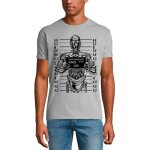 T - shirt homme - ultrabasic - star wars - mugshot de c3po - 100% coton - manches courtes