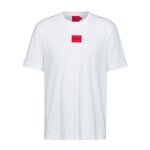 T - shirt hugo boss diragolino 212 regular fit en coton avec tiquette logo rouge