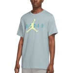 T - shirt jordan pour homme air wordmark bleu - nike - regular - manches courtes - col arrondi