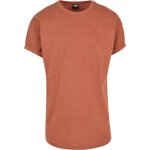 T - shirt - urban classics - long shaped turnup - terracotta - 100% coton - coupe loose