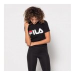 T - shirt manches courtes femme fila every turtle tee noir col roul