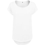 T - shirt manches courtes long d�contract� - femme - by036 - blanc