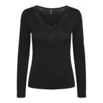 T - shirt manches longues femme pieces barbera - noir - pieces - dentelle - confortable - �l�gant