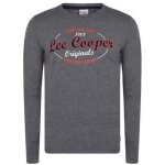 T - shirt manches longues grande taille homme lee cooper originals vintage gris T - shirt manches longues grande taille homme lee cooper originals vintage gris