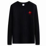 T - shirt manches longues pour homme en coton imprime casual tee shirt col rond pour printemps et automne ...