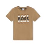 T - shirt marron boss enfant manches courtes