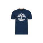 T - shirt mc - timberland - homme - bleu - coupe droite - manches courtes