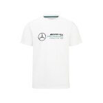 T - shirt - mercedes amg petronas - big logo - blanc - manches courtes - col classique