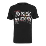 T - shirt - mister tee - no risk no story - noir - 100% coton - manches courtes