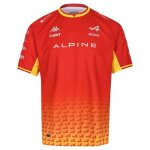 T - shirt multisport homme kappa kombat fernando alonso alpine rouge manches courtes respirant