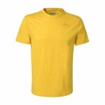 T - shirt multisport - kappa - cafers sportswear - homme - jaune fonc - coupe droite - 100% coton