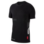 T - shirt nike ki m nk dry tee ss noir - homme - 100% polyester - regular - manches courtes - col arrondi ...
