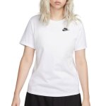 T - shirt - nike - sportswear club essentials - femme - 100% coton - col rond - blanc