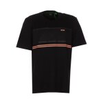 T - shirt noir boss avec dtails contrastants tee 8