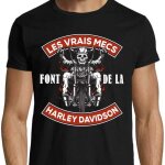 T - shirt - harley - noir - 100% coton - manches courtes - regular