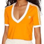 T - shirt orange femme adidas cropped