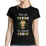 T - shirt femme - drôle & geek - petite groot - 100% coton - col v - manches courtes T - shirt femme - drôle & geek - petite groot - 100% coton - col v - manches courtes