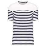T - shirt ray coton bio marinire homme - kariban - k3033 - bleu - manches courtes - 100% coton peign ...