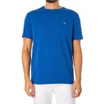 T - shirt regular � bouclier - gant - homme - 100% cotton - bleu